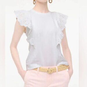 ✨✨ J.Crew Factory Ruffle-Sleeve Eyelet Top (NEW WITH‎ TAG)✨✨